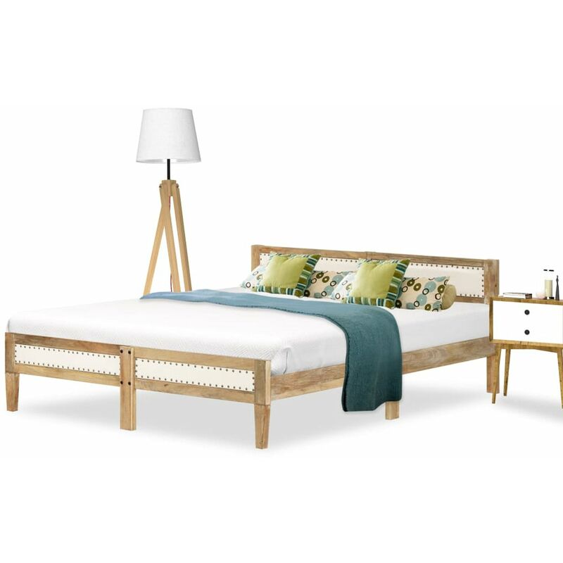 

Estructura de cama de madera maciza de mango 180 cm