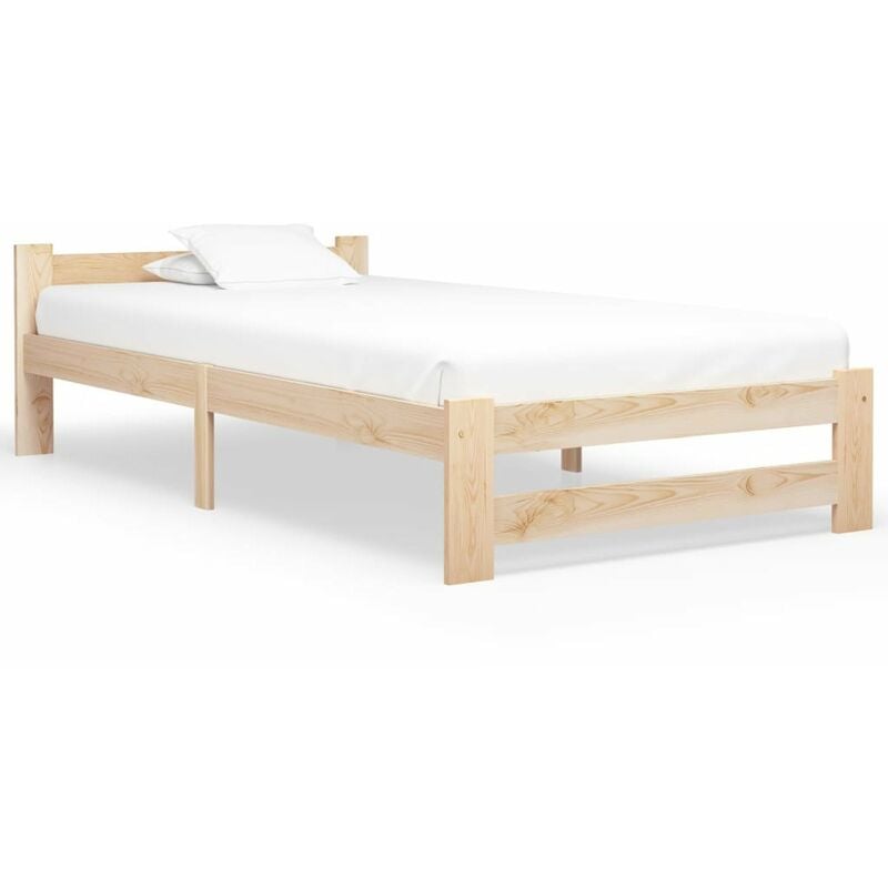 

Estructura de cama de madera maciza de pino 100x200 cm