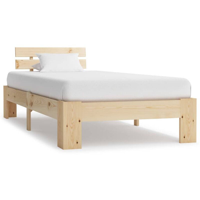 

Estructura de cama de madera maciza de pino 100x200 cm