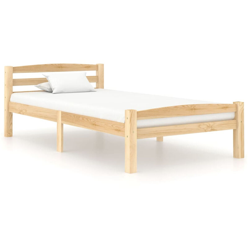 

Estructura de cama de madera maciza de pino 100x200 cm