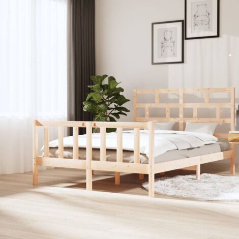 Estructura de cama de madera maciza de pino 160x200 cm vidaXL