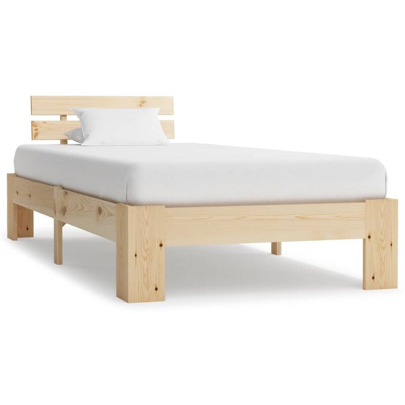 

Estructura de cama de madera maciza de pino 90x200 cm