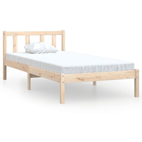 Estructura de cama madera maciza pino Multicolor Multitalla Dormitorio