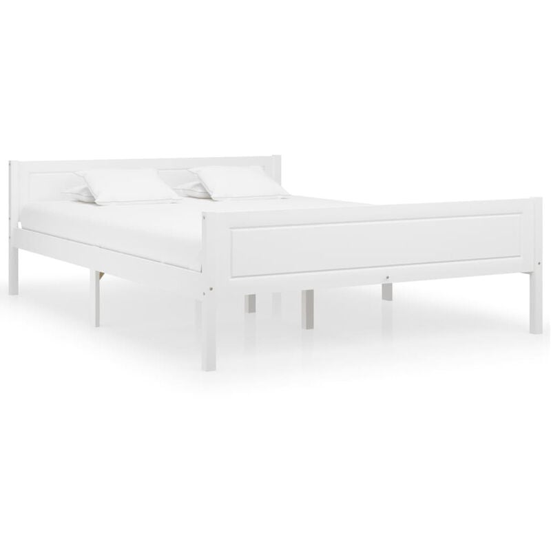 

Estructura de cama de madera maciza de pino blanca 120x200 cm