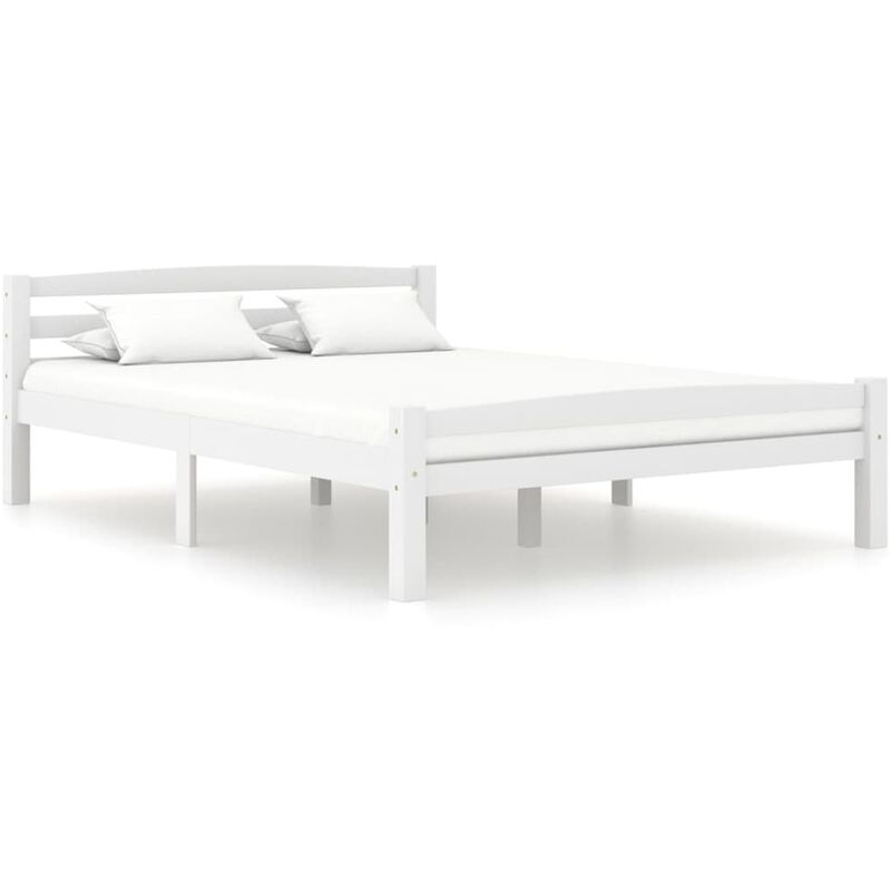 

Estructura de cama de madera maciza de pino blanca 140x200 cm