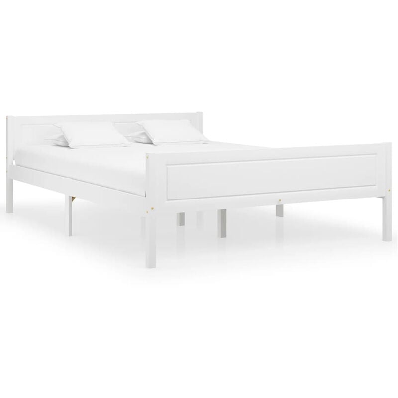 

Estructura de cama de madera maciza de pino blanca 140x200 cm