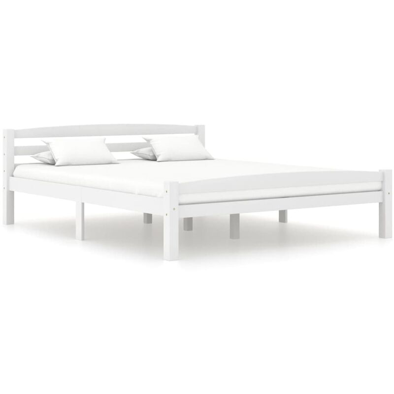 

Estructura de cama de madera maciza de pino blanca 160x200 cm