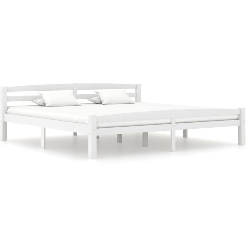 

Estructura de cama de madera maciza de pino blanca 180x200 cm