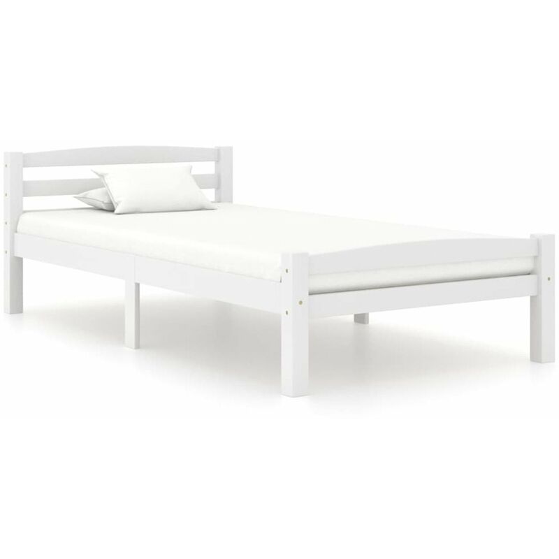 

Estructura de cama de madera maciza de pino blanca 90x200 cm