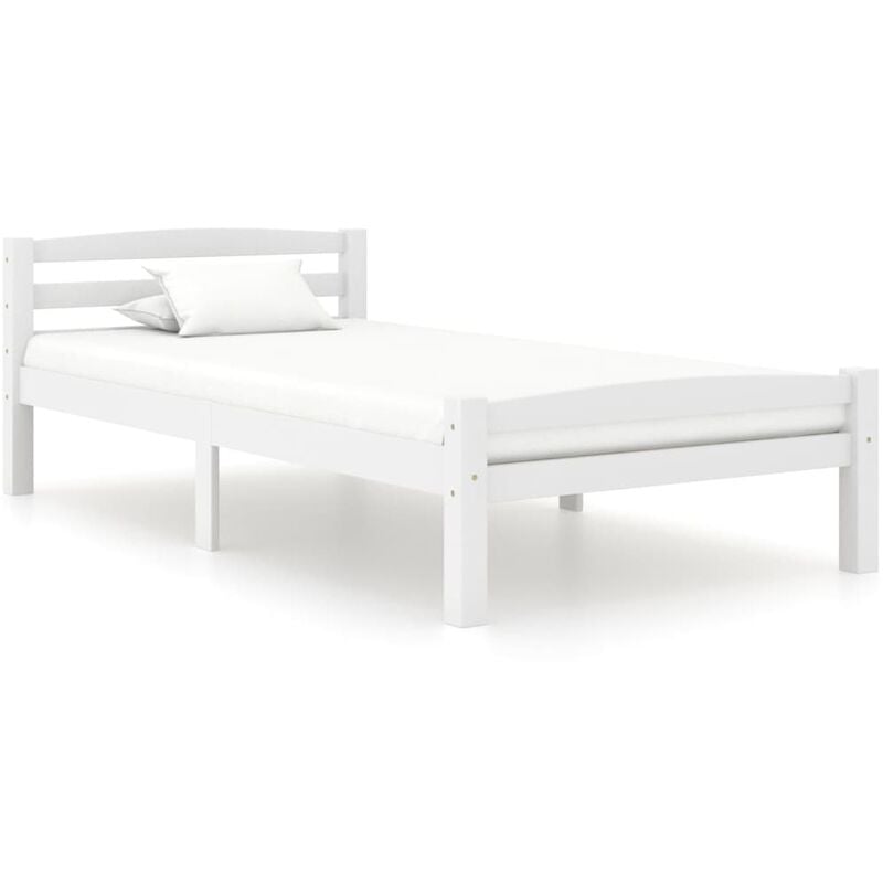 

Estructura de cama de madera maciza de pino blanca 90x200 cm