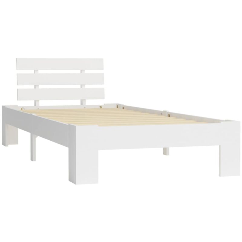 

Estructura de Cama de Madera Maciza de Pino Blanco 90x200 cm - Blanco - Vidaxl