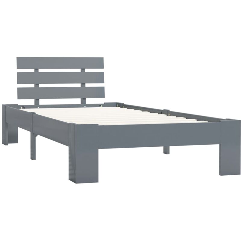 

Estructura de Cama de Madera Maciza de Pino Gris 90x200 cm - Gris - Vidaxl