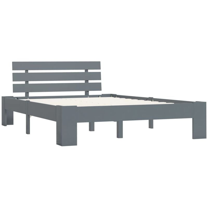 

Estructura de Cama de Madera Maciza de Pino Gris 120x200 cm - Gris - Vidaxl