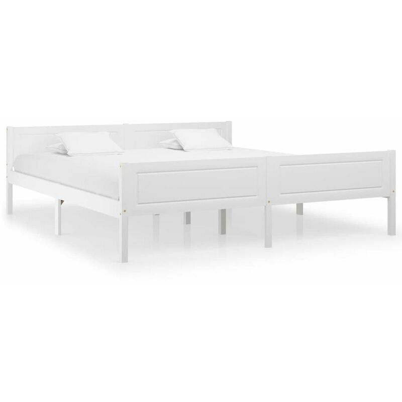 

Estructura de cama de madera maciza de pino blanco 180x200 cm