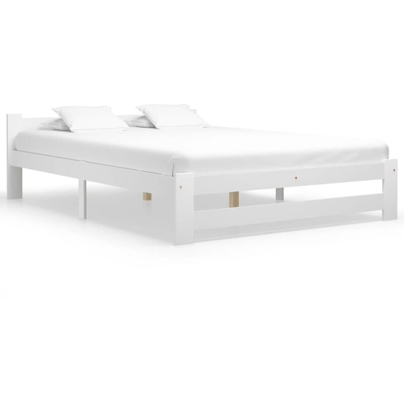 

Estructura de cama de madera maciza de pino blanco 180x200 cm