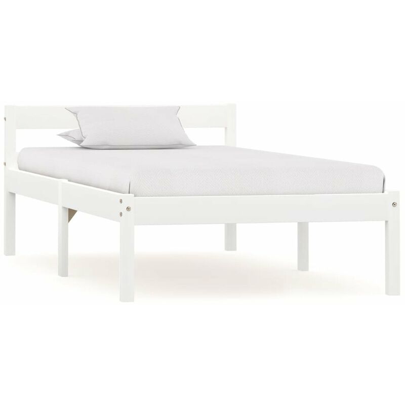 

Estructura de cama de madera maciza de pino blanco 90x200 cm