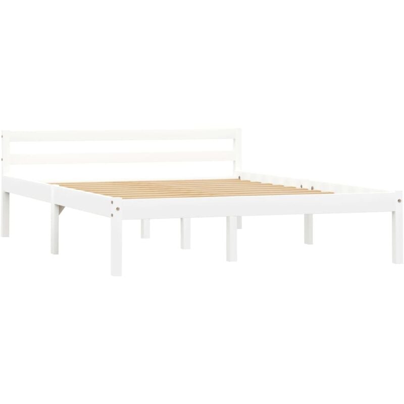 

Estructura de Cama de Madera Maciza de Pino Blanco 120x200 cm - Blanco - Vidaxl