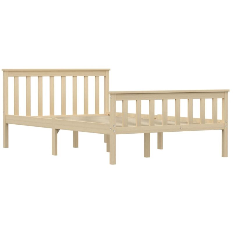 

vidaXL Madera Maciza de Pino Estructura de Cama Clara 120x200 cm - Marrón