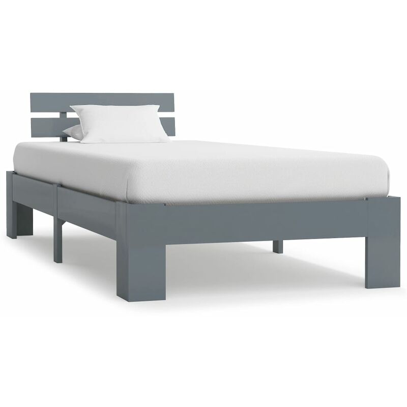 

Estructura de cama de madera maciza de pino gris 90x200 cm