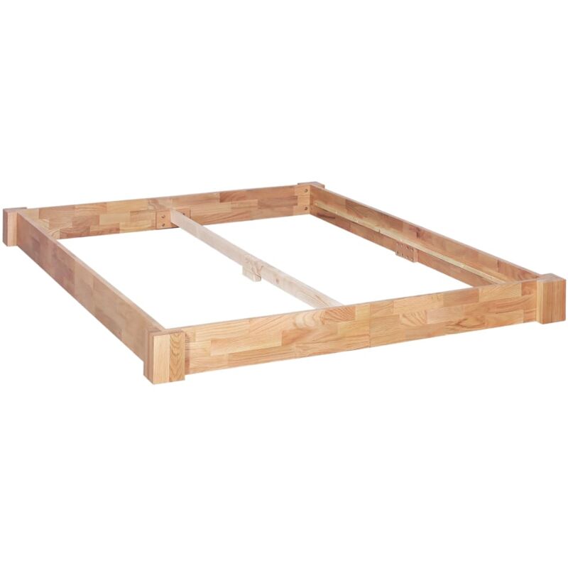 

Estructura de Cama de Madera Maciza de Roble 160x200 cm - Marrón - Vidaxl