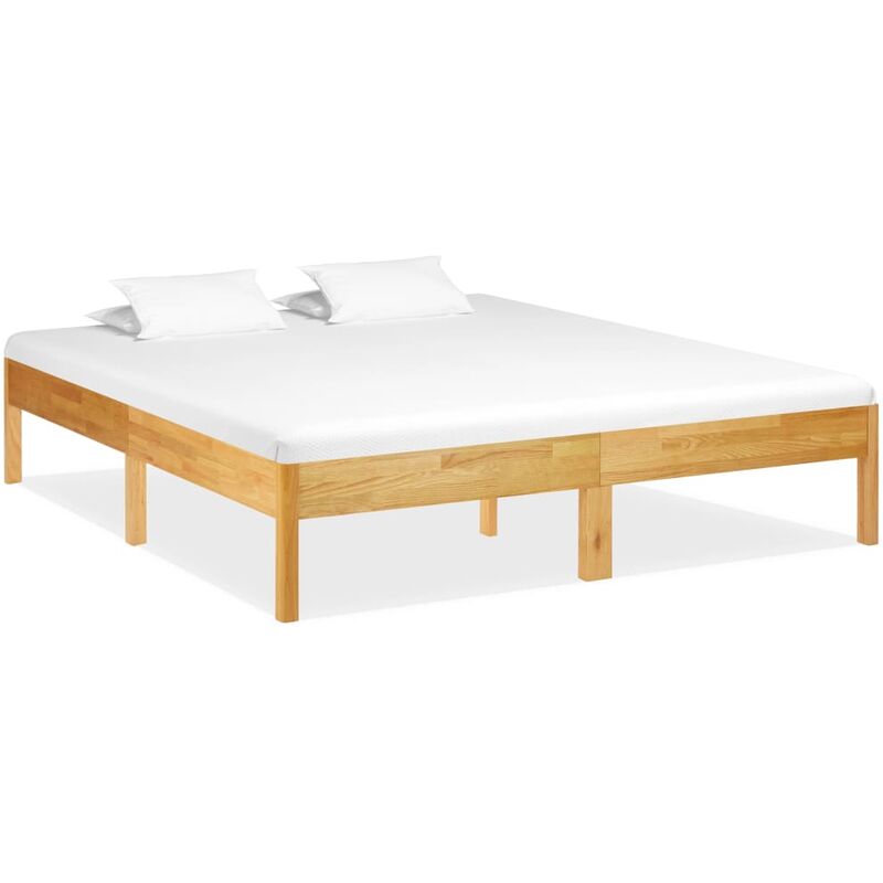 

Madera Maciza de Roble Estructura de Cama 180x200 cm - Marrón - Vidaxl