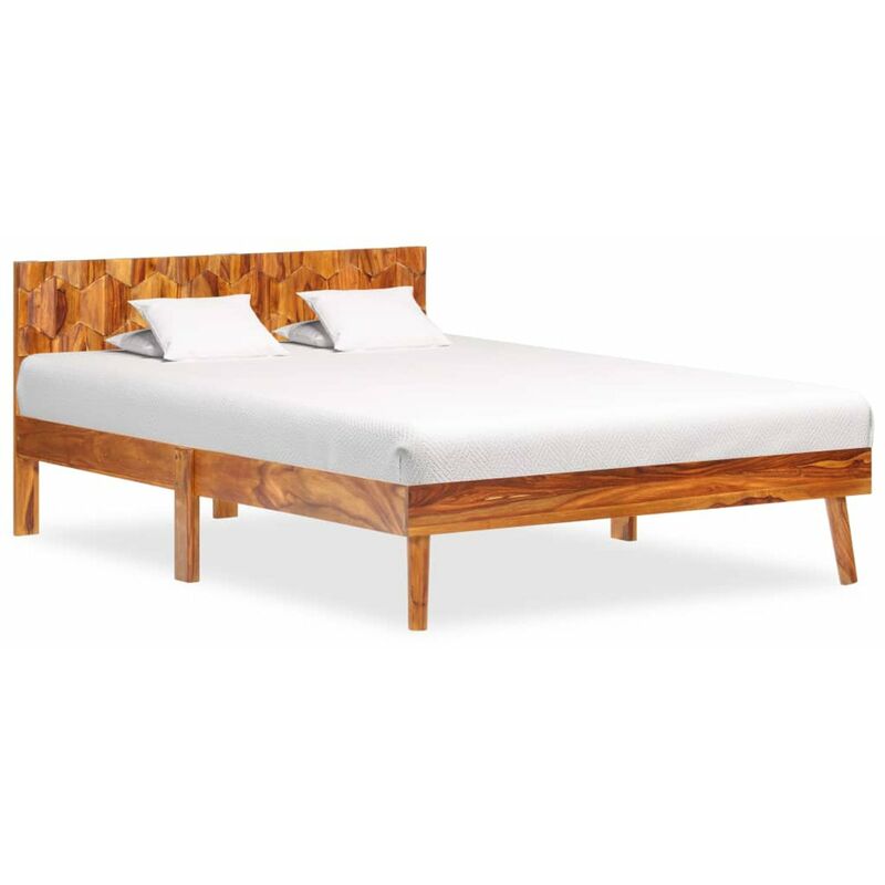 

Estructura de cama de madera maciza de sheesham 120x200 cm
