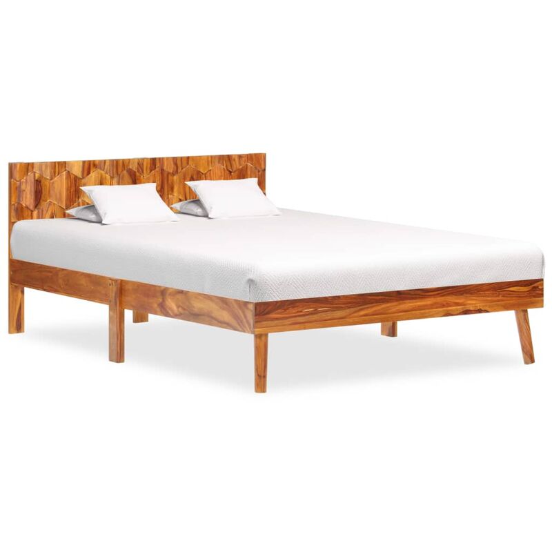 

Estructura de cama de madera maciza de sheesham 120x200 cm