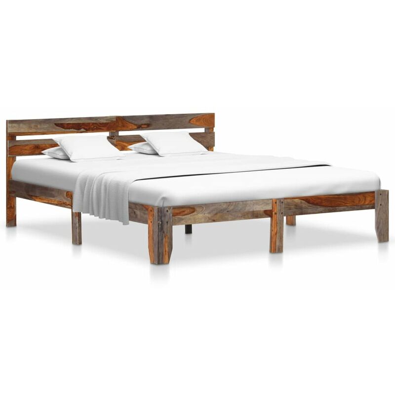 

Estructura de cama de madera maciza de sheesham 140x200 cm