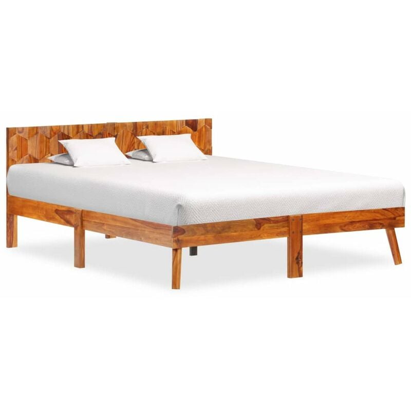 

Estructura de cama de madera maciza de sheesham 140x200 cm