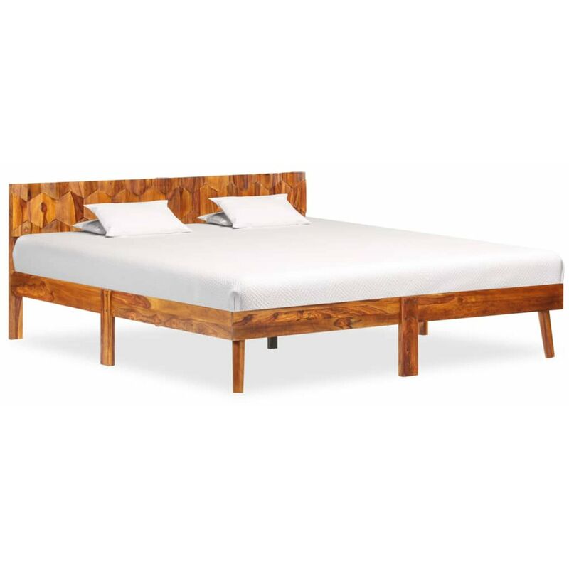 

Estructura de cama de madera maciza de sheesham 160x200 cm