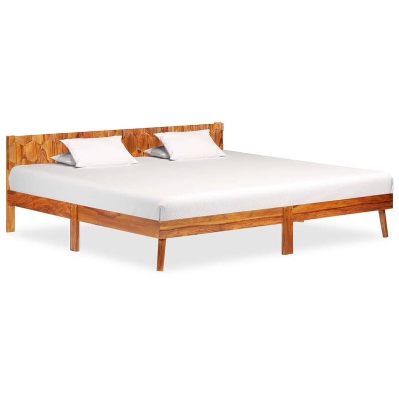 

Estructura de cama de madera maciza de sheesham 200x200 cm - Marrón