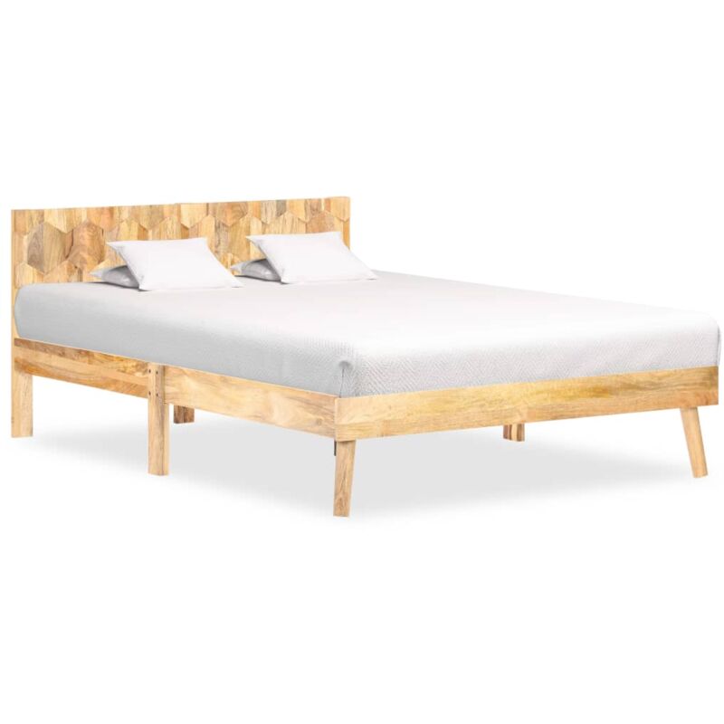 

Estructura de Cama de Madera Maciza de Mango 120x200 cm - Marrón - Vidaxl