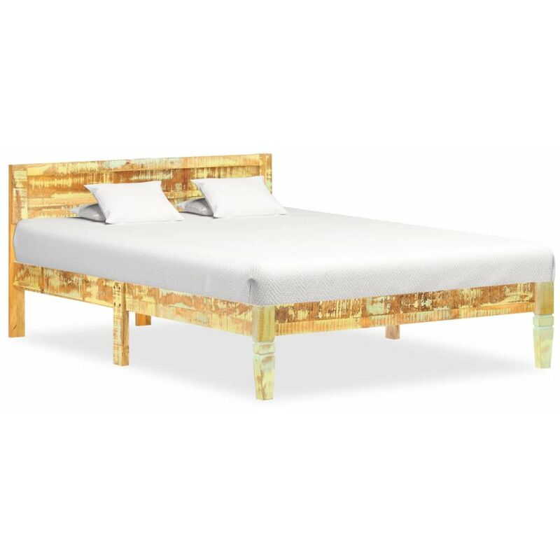 

Estructura de cama de madera maciza reciclada 120x200 cm