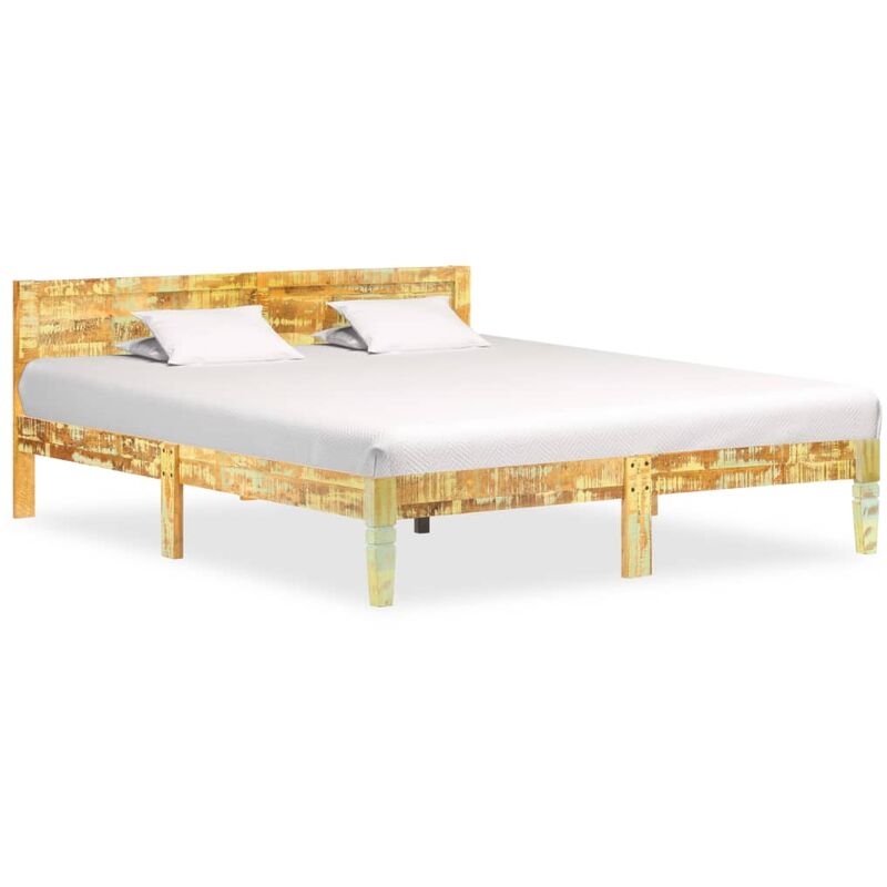 

Estructura de cama de madera maciza reciclada 180x200 cm
