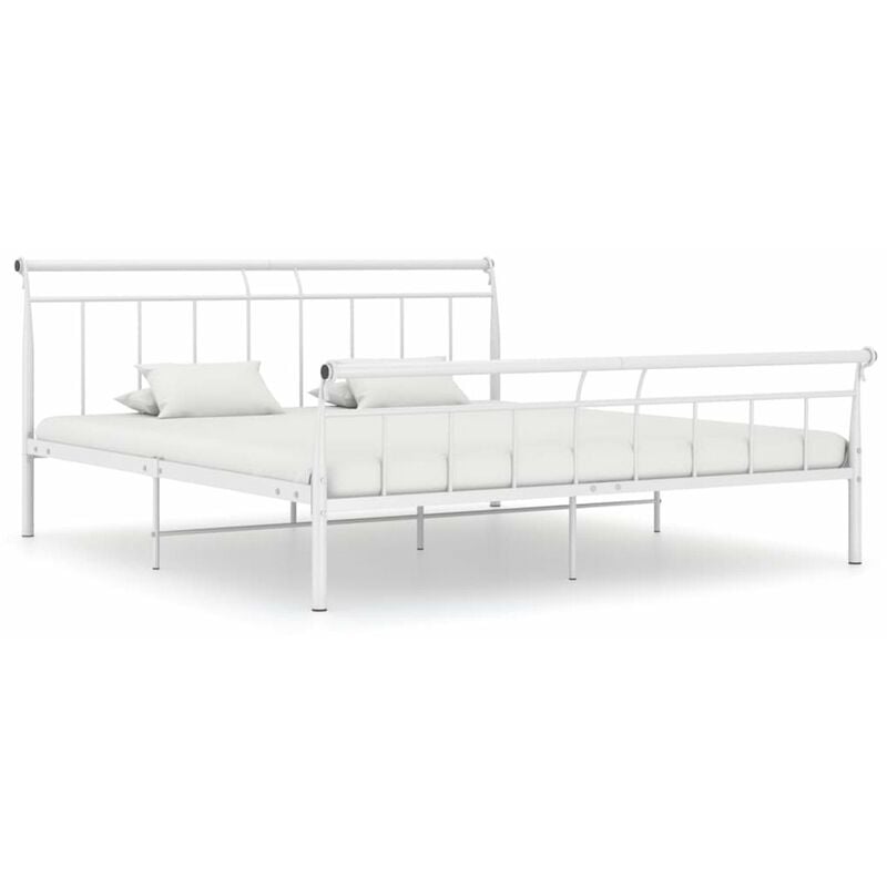 

Estructura de cama de metal blanca 160x200 cm