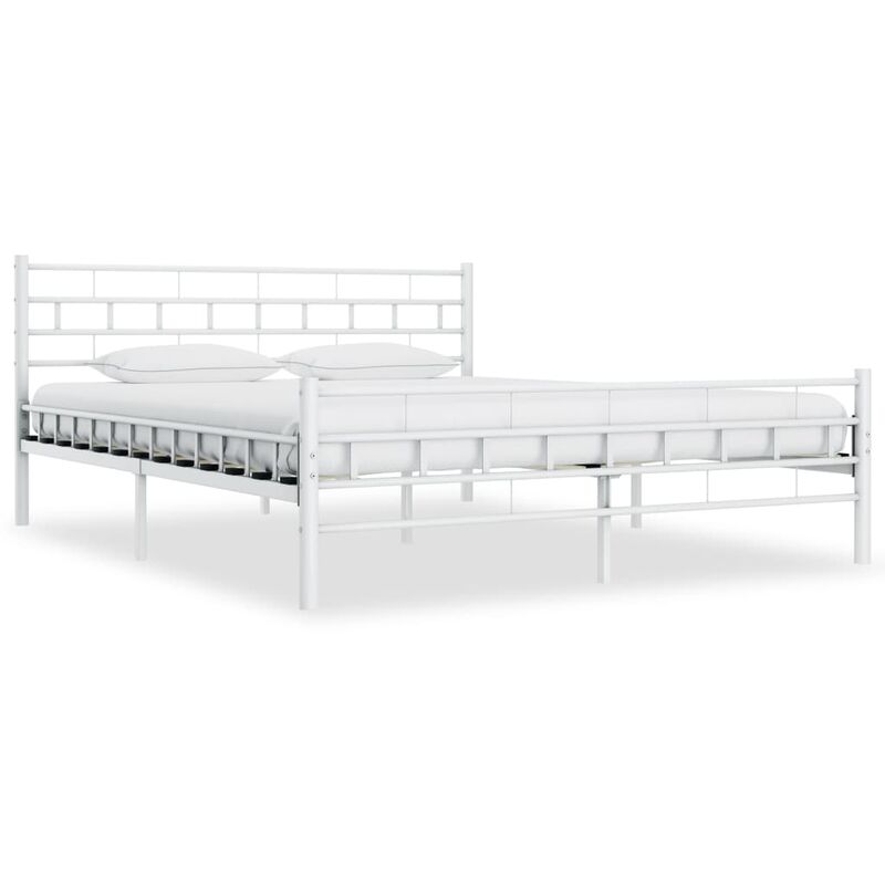 

Estructura de cama de metal blanca 160x200 cm