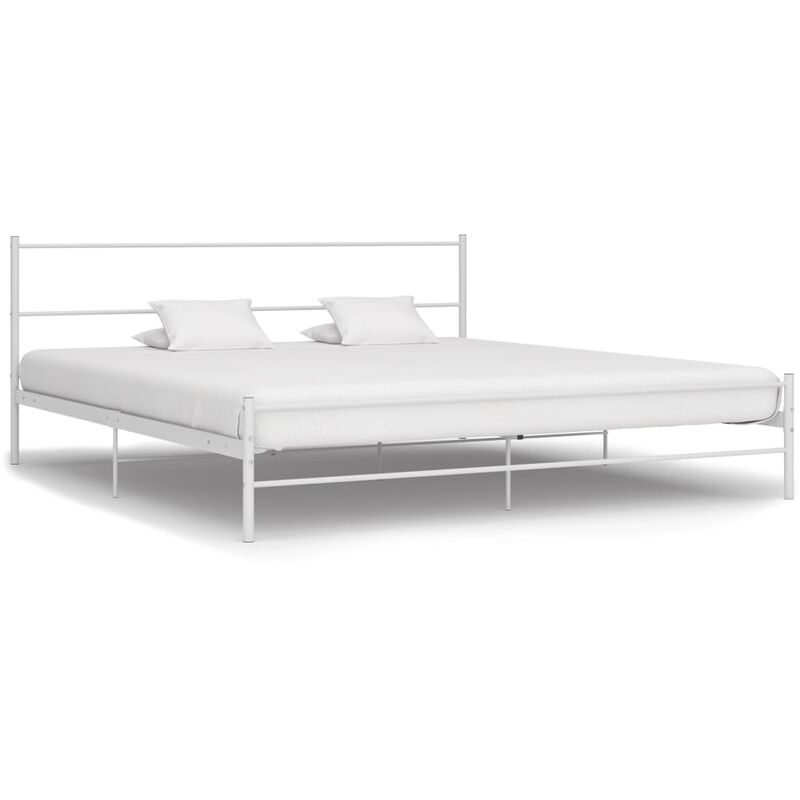 

Estructura de cama de metal blanca 160x200 cm