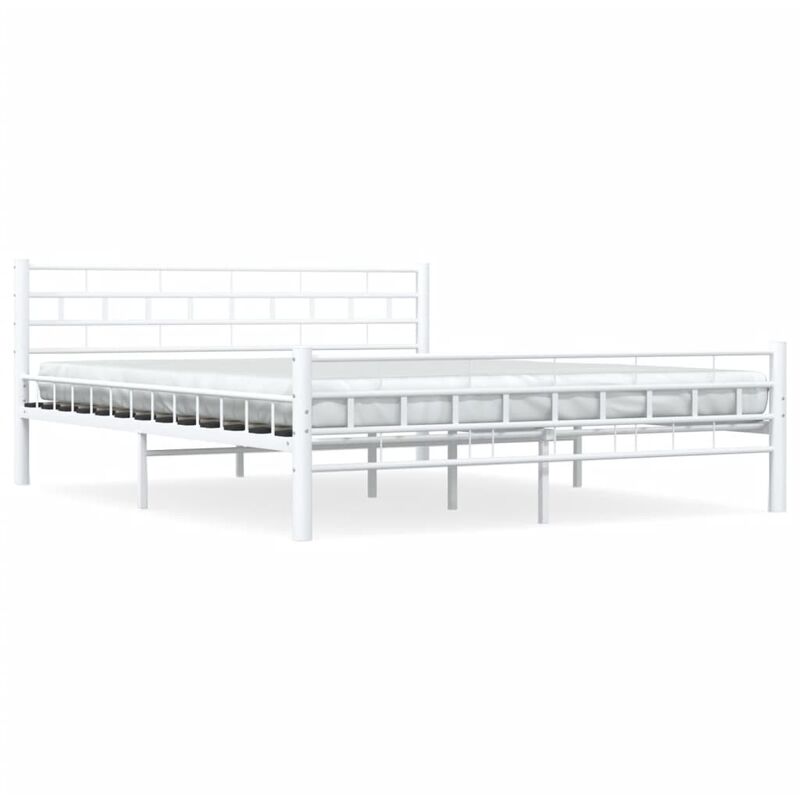 

Estructura de cama de metal blanca 160x200 cm - Blanco
