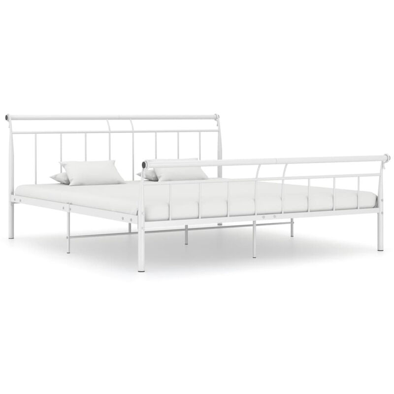 

Estructura de cama de metal blanca 160x200 cm