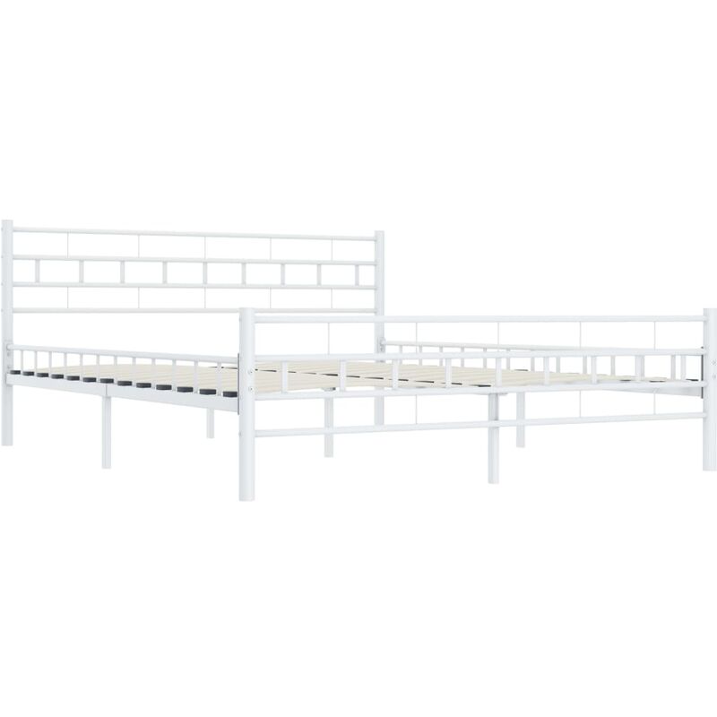 

Estructura de cama de metal blanca 180x200 cm