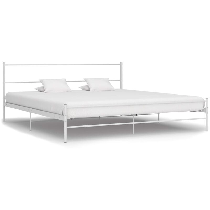 

Estructura de cama de metal blanca 180x200 cm - Blanco