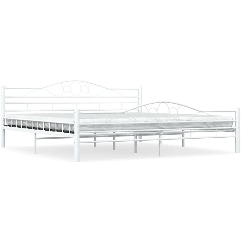

Estructura de cama de metal blanca 180x200 cm - Blanco