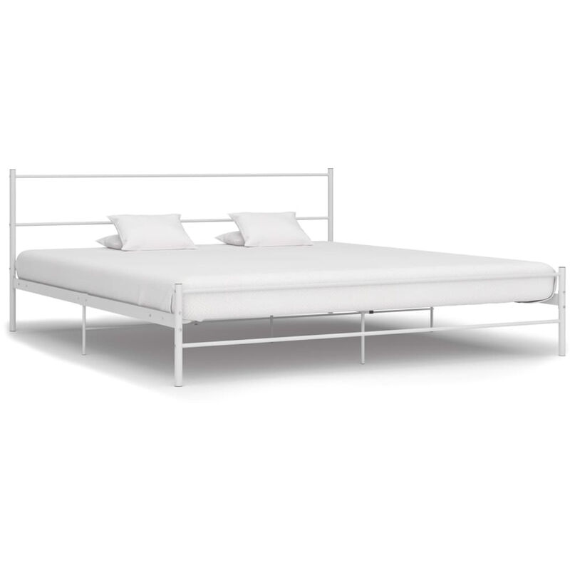 

Estructura de cama de metal blanca 180x200 cm