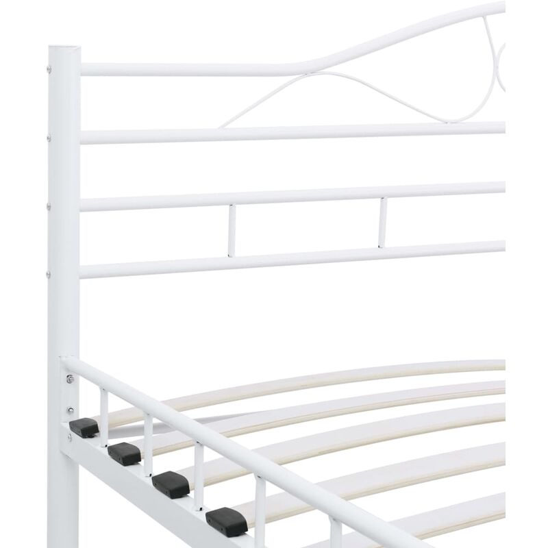 

Estructura de cama de metal blanca 180x200 cm