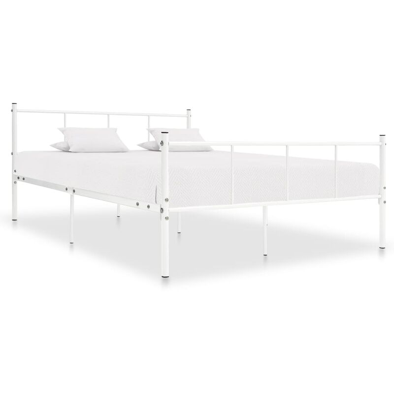 

Estructura de cama de metal blanco 120x200 cm