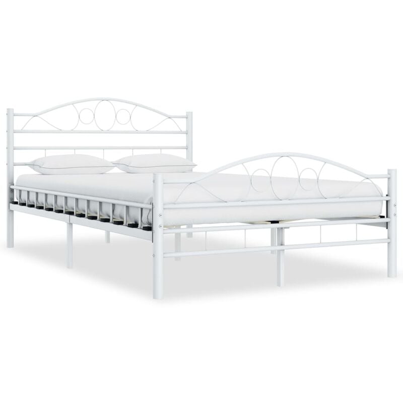 

Estructura de cama de metal blanco 120x200 cm