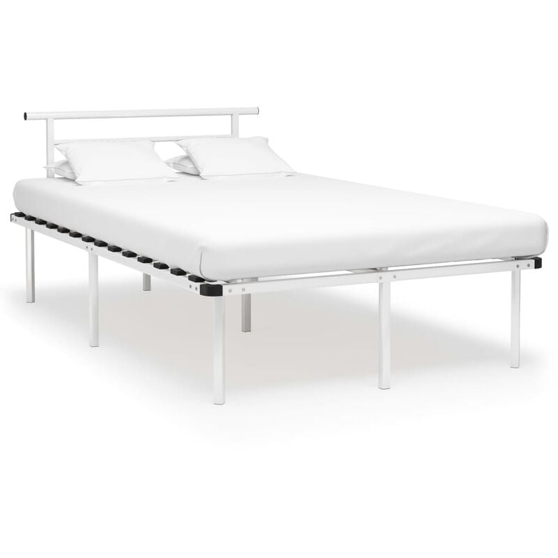 

Estructura de cama de metal blanco 120x200 cm