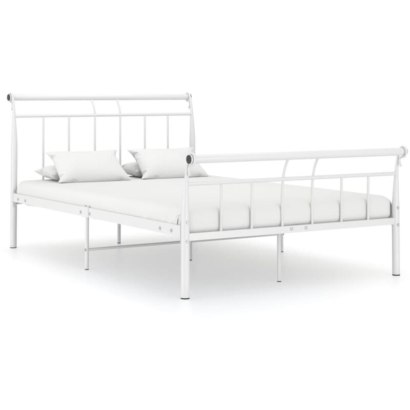 

Estructura de cama de metal blanco 120x200 cm