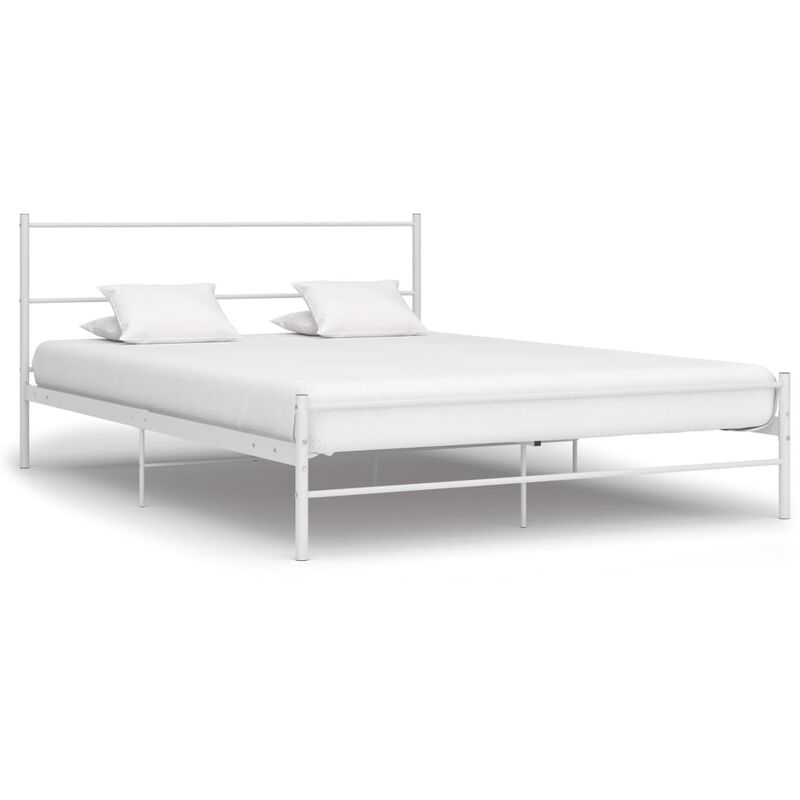 

Estructura de cama de metal blanco 120x200 cm - Blanco