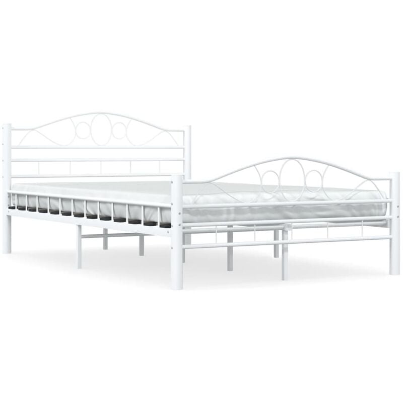 

Estructura de cama de metal blanco 120x200 cm - Blanco